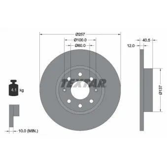 Jeu de 2 disques de frein avant TEXTAR