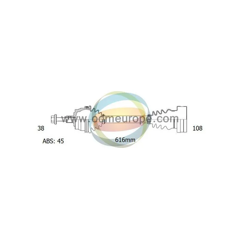 Arbre de transmission ODM-MULTIPARTS 18-211821