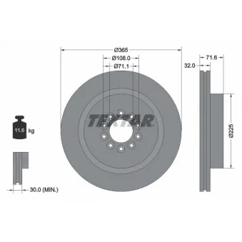 Jeu de 2 disques de frein avant TEXTAR
