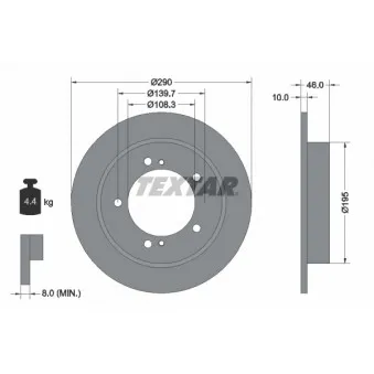 Jeu de 2 disques de frein avant TEXTAR 92237300
