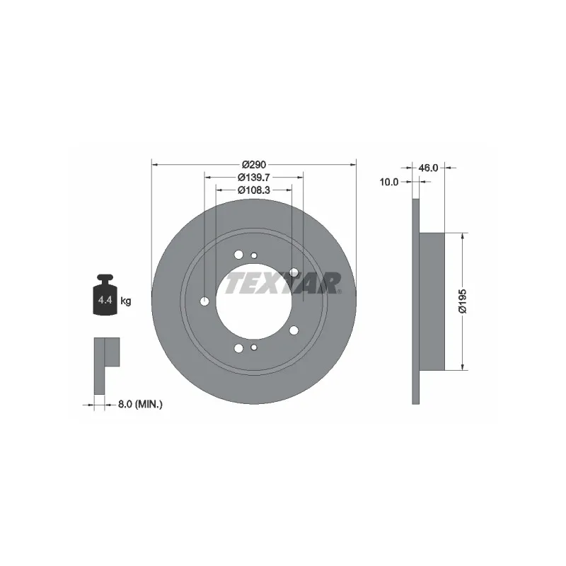Jeu de 2 disques de frein avant TEXTAR 92237300
