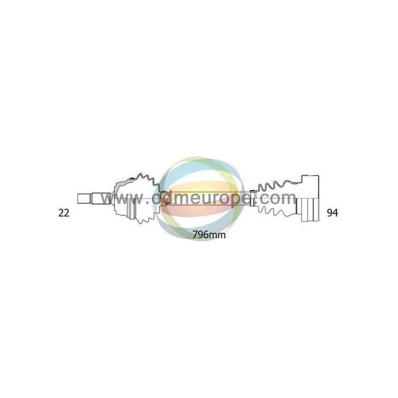 Arbre de transmission ODM-MULTIPARTS 18-212140