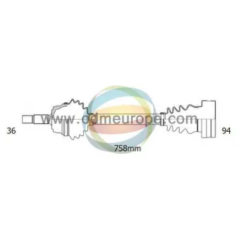 Arbre de transmission ODM-MULTIPARTS 18-212170