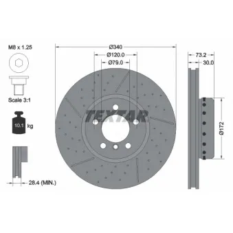 Jeu de 2 disques de frein avant TEXTAR 92265025
