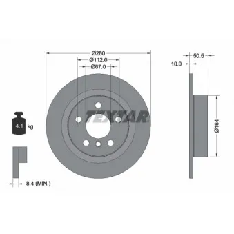 Jeu de 2 disques de frein arrière TEXTAR