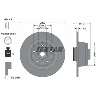 Jeu de 2 disques de frein avant TEXTAR 92309003