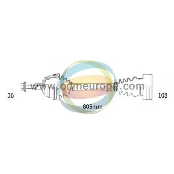 Arbre de transmission ODM-MULTIPARTS 18-212790