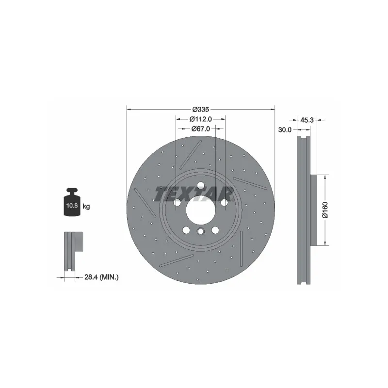 Jeu de 2 disques de frein avant TEXTAR 92317105