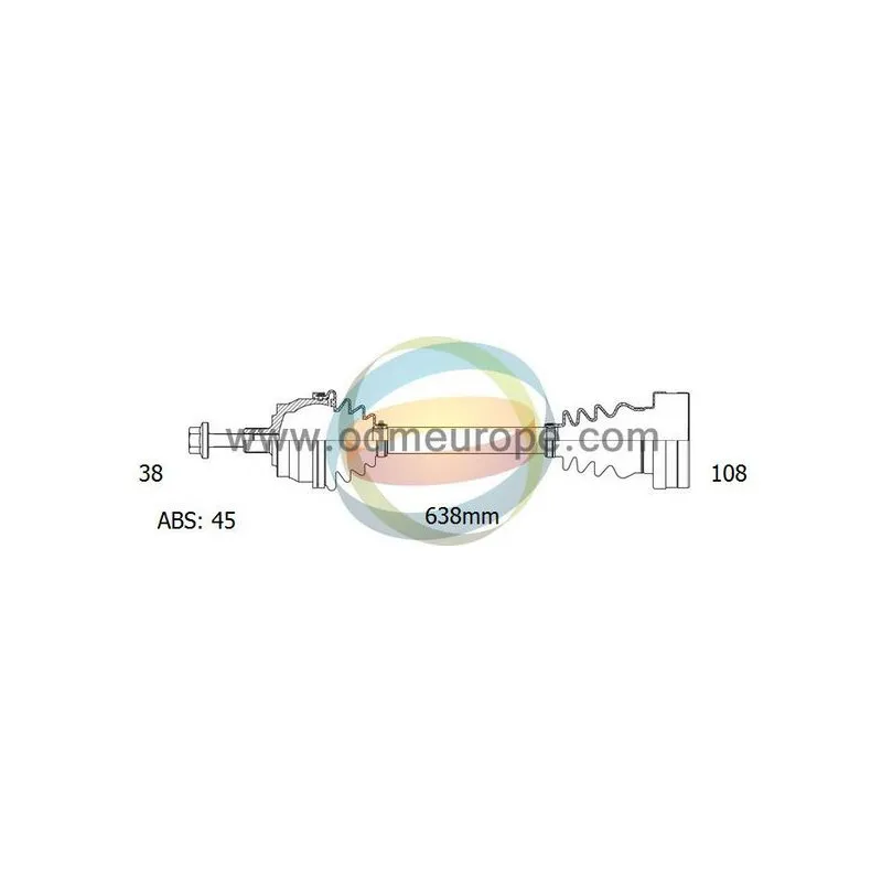 Arbre de transmission ODM-MULTIPARTS 18-212821