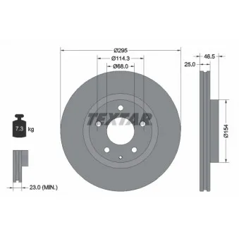 Jeu de 2 disques de frein avant TEXTAR
