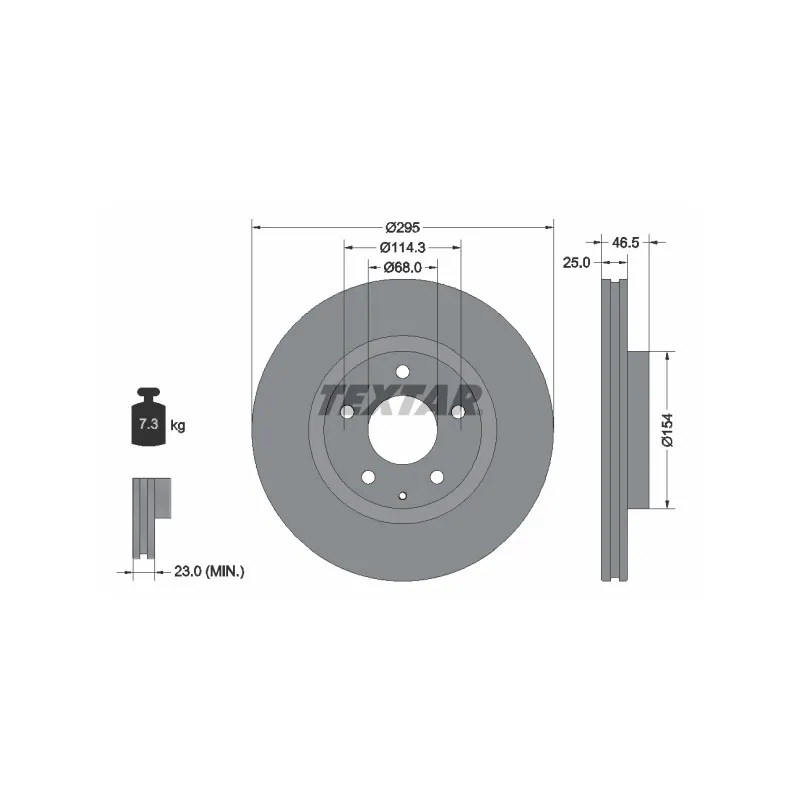 Jeu de 2 disques de frein avant TEXTAR 92326203