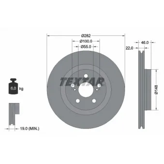 Jeu de 2 disques de frein avant TEXTAR