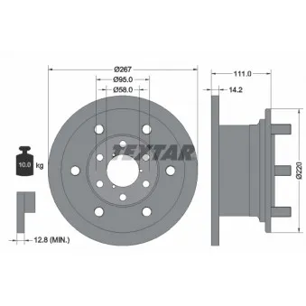Jeu de 2 disques de frein avant TEXTAR 93019400