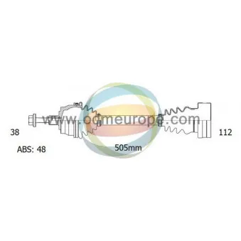Arbre de transmission ODM-MULTIPARTS 18-213091
