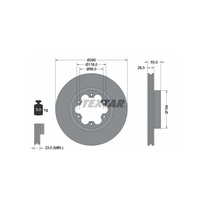 Jeu de 2 disques de frein avant TEXTAR 93240600