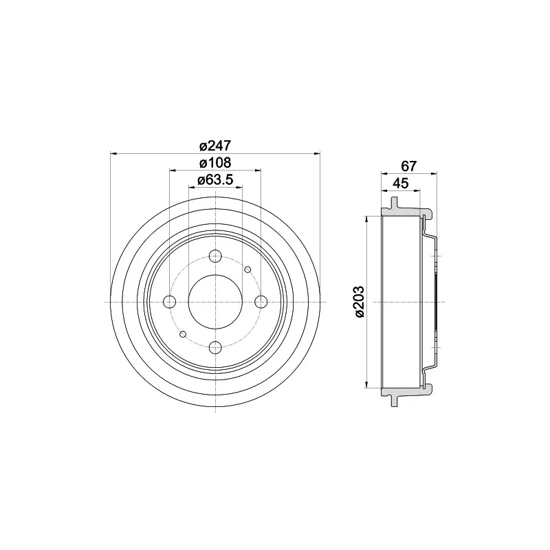 Tambour de frein TEXTAR 94001600