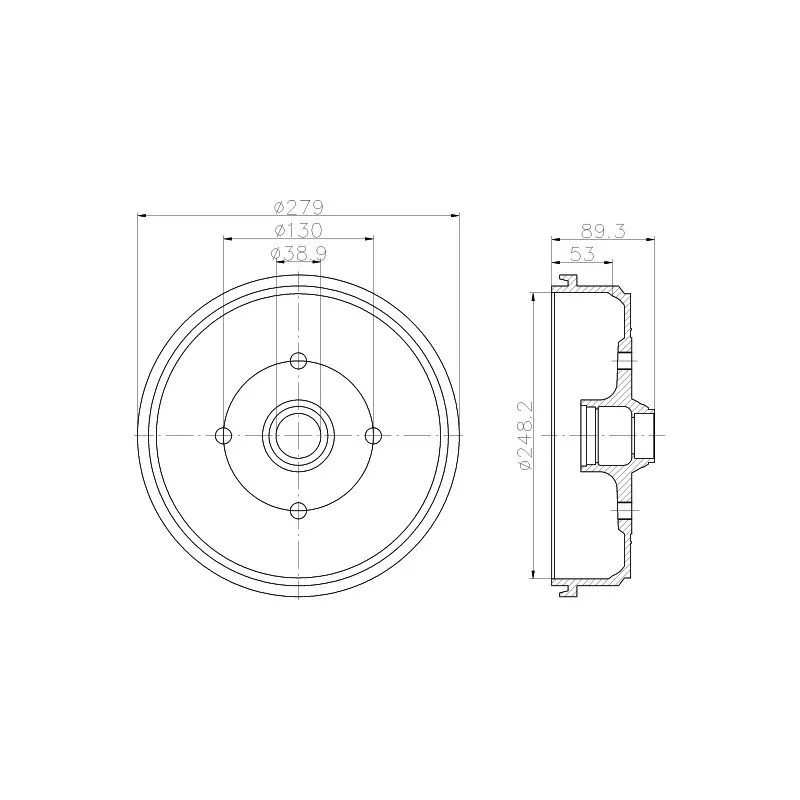 Tambour de frein TEXTAR 94004500