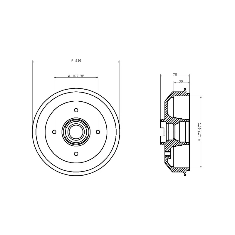 Tambour de frein TEXTAR 94005400