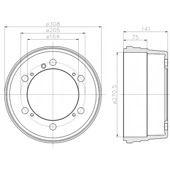 Tambour de frein TEXTAR 94006300