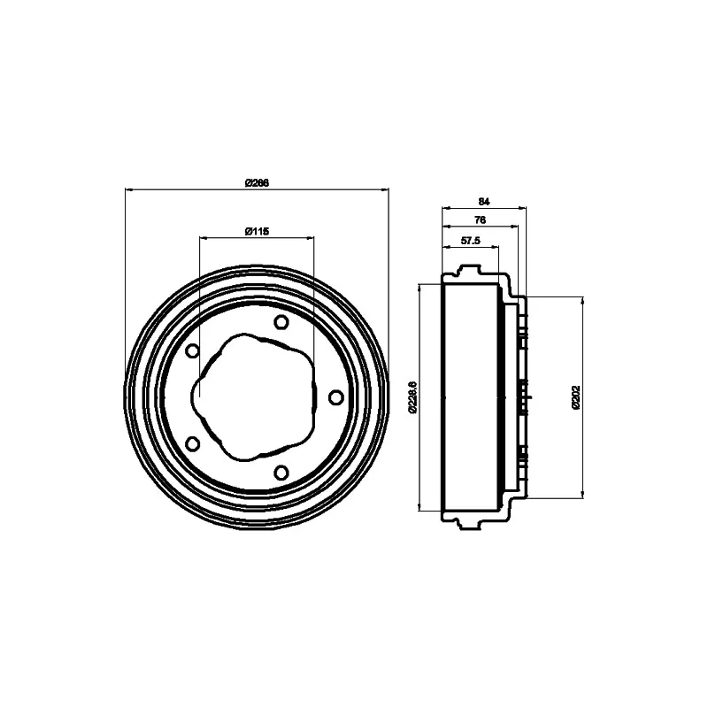 Tambour de frein TEXTAR 94012100