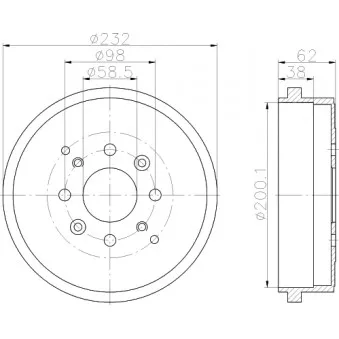 Tambour de frein TEXTAR 94013900