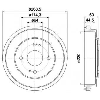 Tambour de frein TEXTAR 94015400
