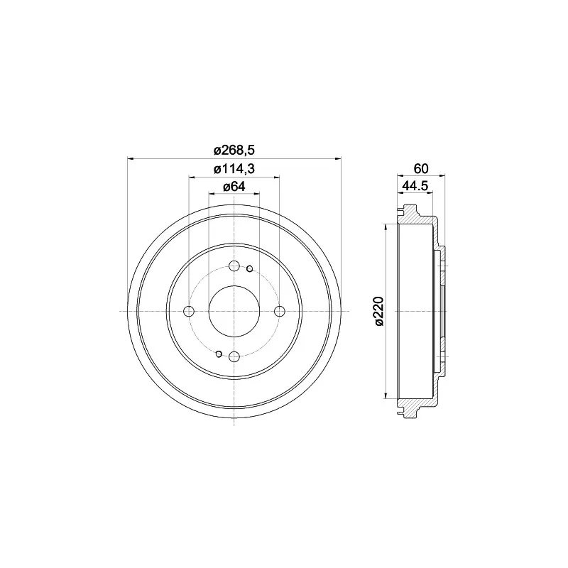 Tambour de frein TEXTAR 94015400