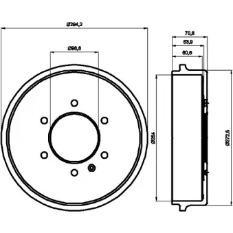 Tambour de frein TEXTAR 94015500