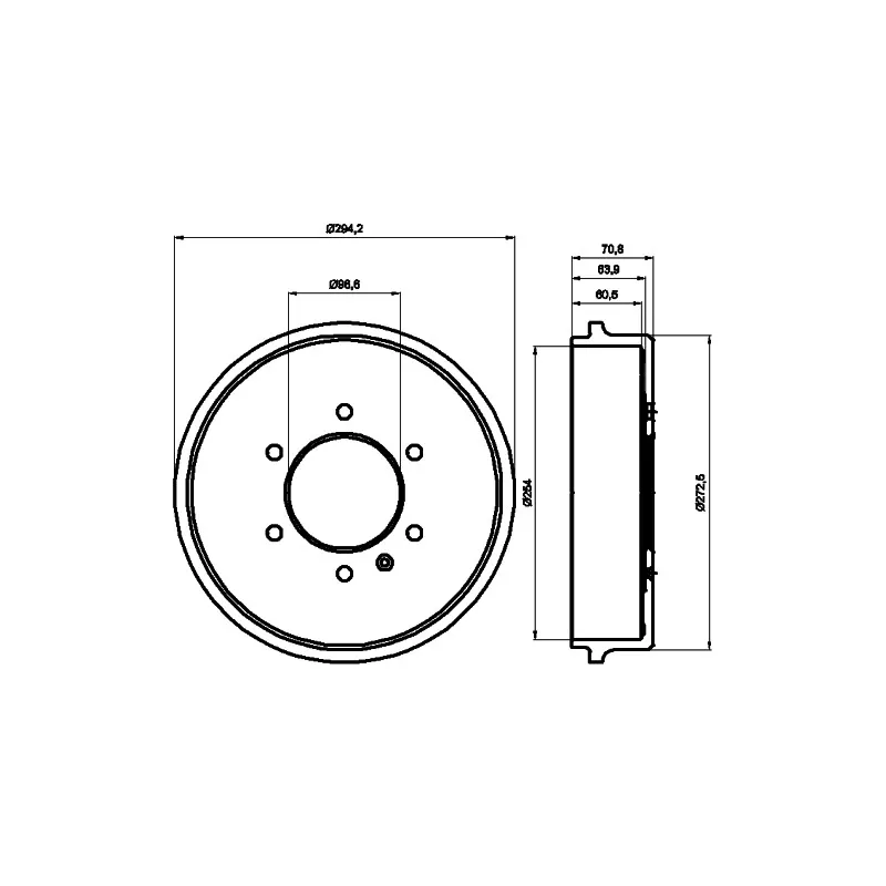 Tambour de frein TEXTAR 94015500