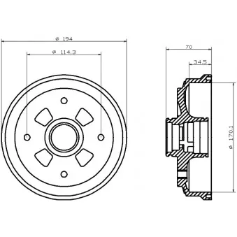 Tambour de frein TEXTAR