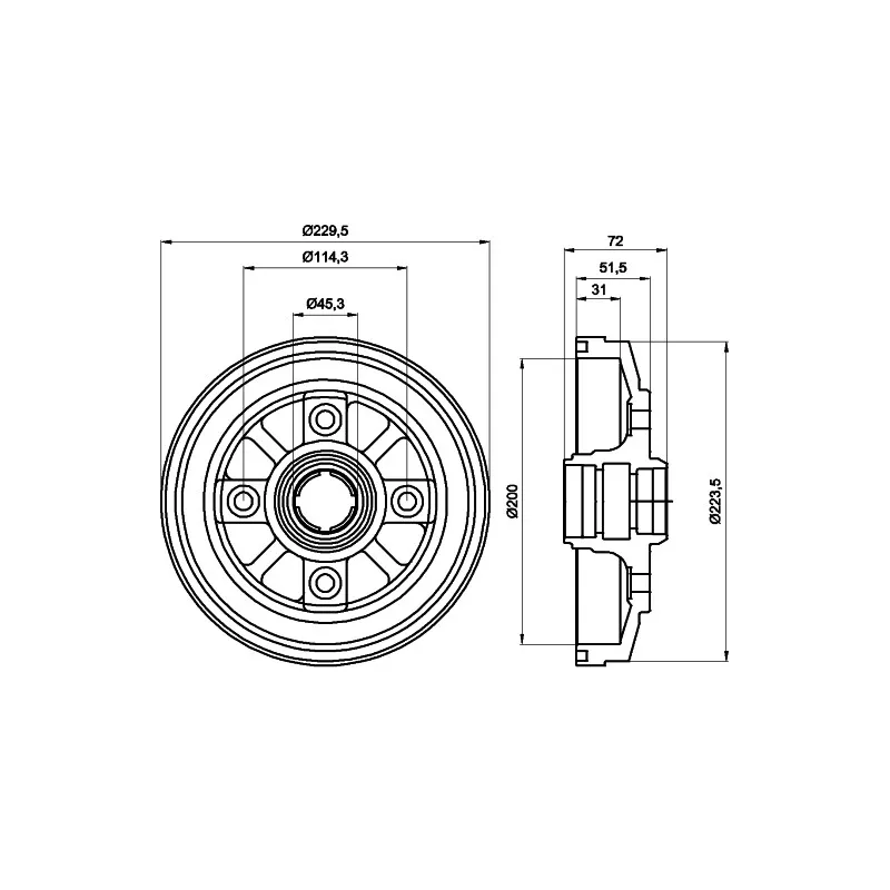 Tambour de frein TEXTAR 94016100