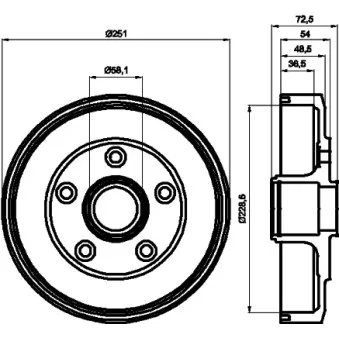 Tambour de frein TEXTAR 94016200