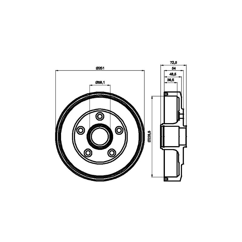 Tambour de frein TEXTAR 94016200
