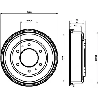 Tambour de frein TEXTAR 94016300