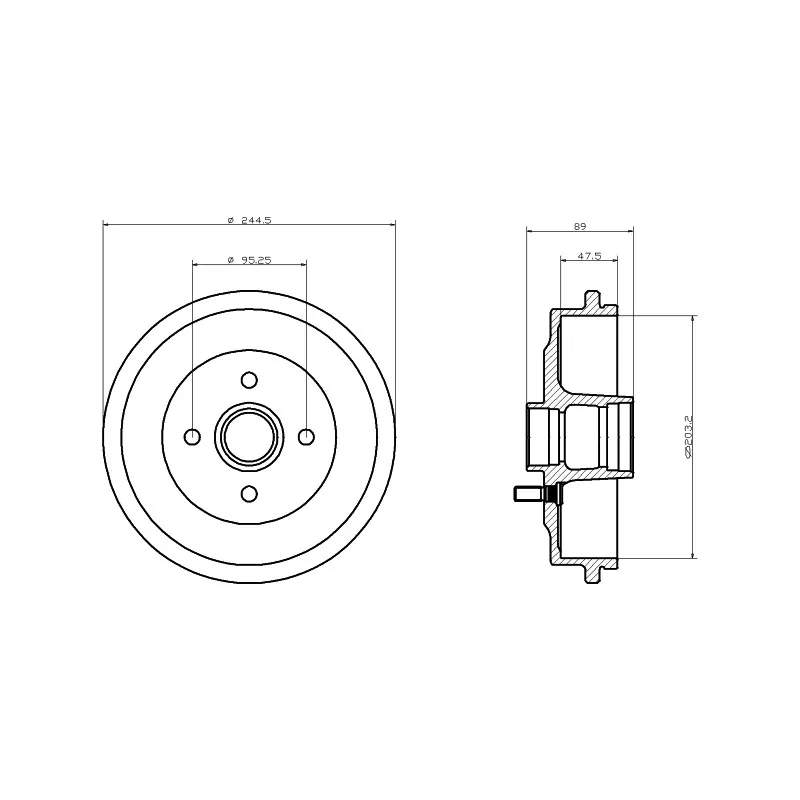 Tambour de frein TEXTAR 94016500