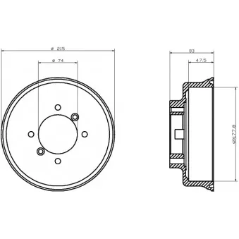 Tambour de frein TEXTAR 94017200