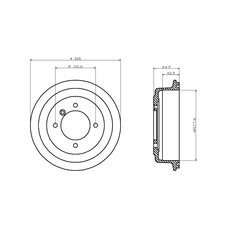 Tambour de frein TEXTAR 94017400
