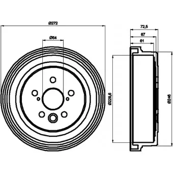 Tambour de frein TEXTAR 94018100