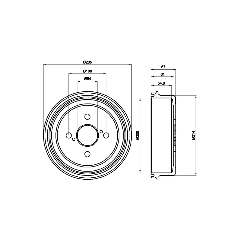 Tambour de frein TEXTAR 94018200