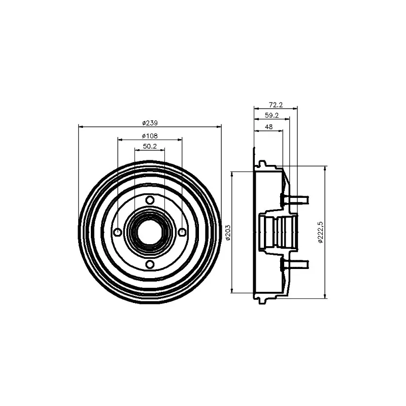 Tambour de frein TEXTAR 94018400
