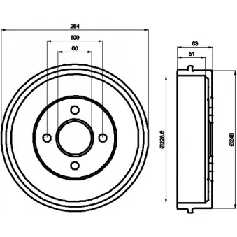 Tambour de frein TEXTAR 94018700