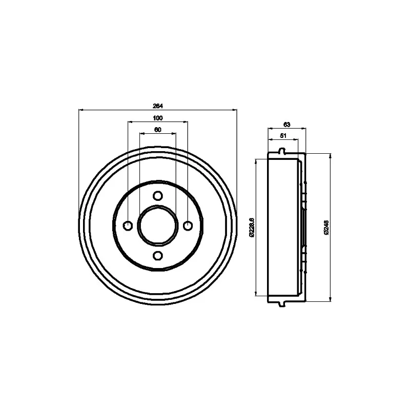 Tambour de frein TEXTAR 94018700
