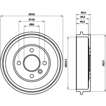 Tambour de frein TEXTAR 94018800