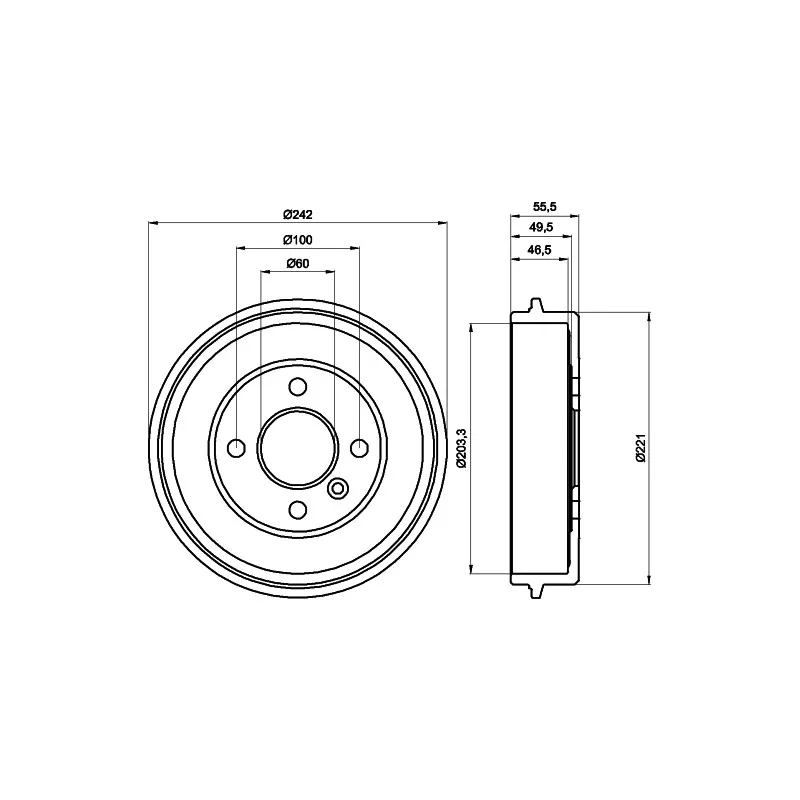 Tambour de frein TEXTAR 94018800