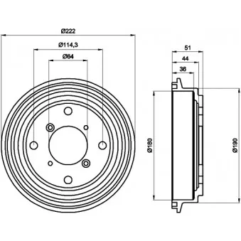 Tambour de frein TEXTAR 94019400