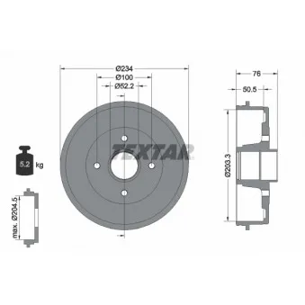 Tambour de frein TEXTAR