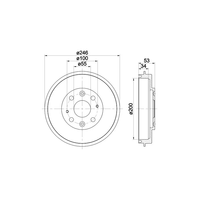 Tambour de frein TEXTAR 94020100