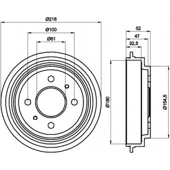 Tambour de frein TEXTAR 94020700