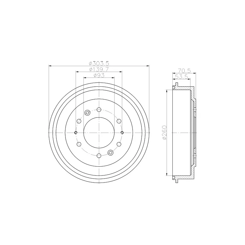 Tambour de frein TEXTAR 94020800
