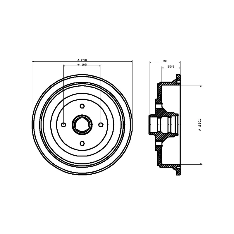 Tambour de frein TEXTAR 94021400